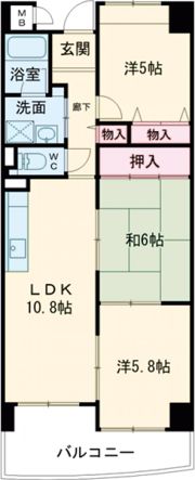 パデシオン大野芝の間取り画像