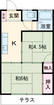 秋山コーポの間取り画像