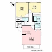 フェリーチェ学研台Ⅱ B棟の間取り画像