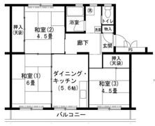 ビレッジハウス志染2号棟の間取り画像