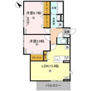 D-ROOM吉身の間取り画像