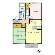 クリスタルWAKAⅡ B棟の間取り画像