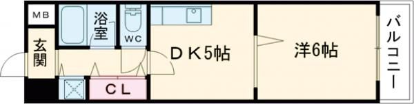 ビーハイツ北野の間取り画像