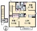 シャーメゾンサランBの間取り画像