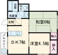 六甲アビタシオンの間取り画像