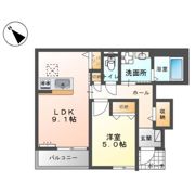 泉大津市綾井新築アパート(仮称)の間取り画像