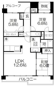 パティオタワー大宮の間取り画像