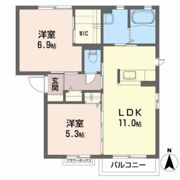 ソレイユ名取の間取り画像