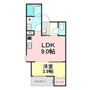 LECOCON江南Ⅱの間取り画像