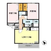 メルベーユ吉兆 A棟の間取り画像