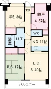 ラフィネ立川の間取り画像