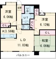 ラフィネ立川の間取り画像