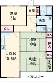 モダンコーポの間取り画像