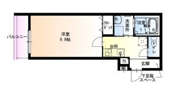 フジパレス沢良宜東Ⅱ番館の間取り画像