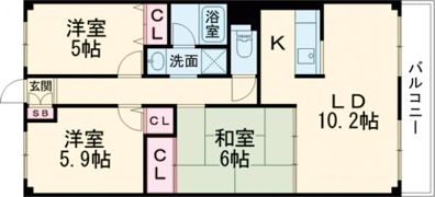 サンパティーク昆陽の間取り画像