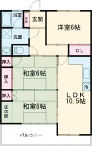 モダンコーポの間取り画像