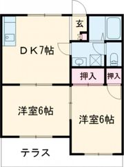 明石ハイツAの間取り画像