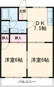 明石ハイツBの間取り画像