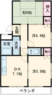 ハイツこかわの間取り画像
