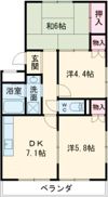 ハイツこかわの間取り画像