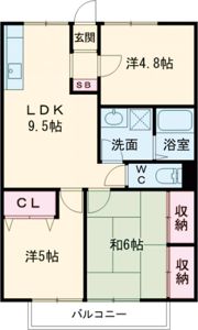 鎌田町旭ハイムの間取り画像