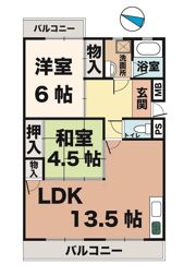 大沢マンションの間取り画像