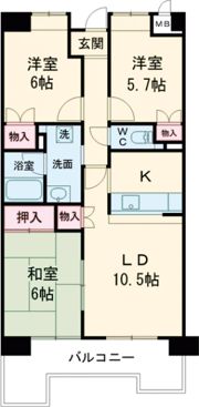 ヴェルドミール平城山の間取り画像