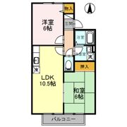エーデルハイム千代川 B棟の間取り画像