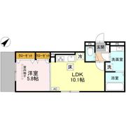 GRAMM六地蔵A棟の間取り画像