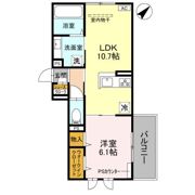 GRAMM六地蔵A棟の間取り画像