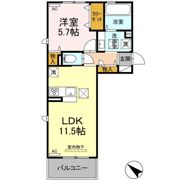 D-ROOM隈府 B棟の間取り画像