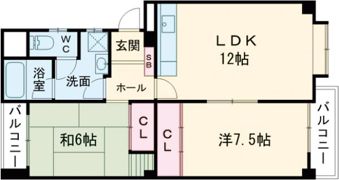 サンシャイン石山の間取り画像