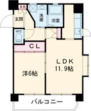 セルジュ水前寺公園の間取り画像