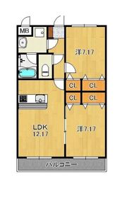 インポート久留米ルビーⅤの間取り画像