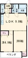 CASA CALMA菱木の間取り画像