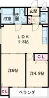 CASA CALMA菱木の間取り画像