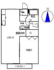 シティフラット大畑Bの間取り画像