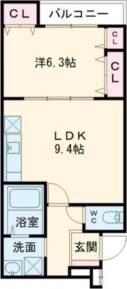 フジパレス北野田V番館の間取り画像