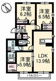 グランベレオハピネス B棟の間取り画像