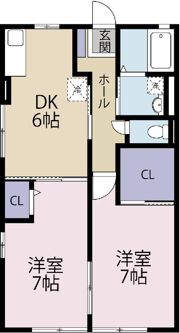ハイツ仲見代の間取り画像