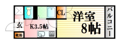 フラーリッシュ岡本の間取り画像