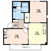 クレセールさくら Bの間取り画像