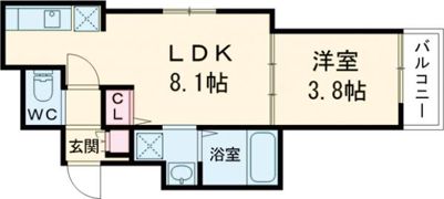 ルミエール放出の間取り画像