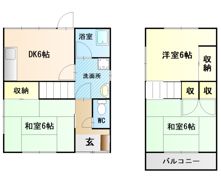 岡本貸家の間取り画像