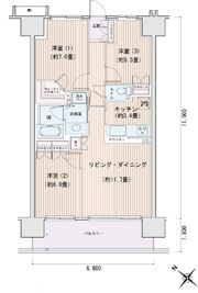 エスティメゾン豊洲レジデンスAの間取り画像