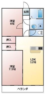 クレセント三ツ木の間取り画像