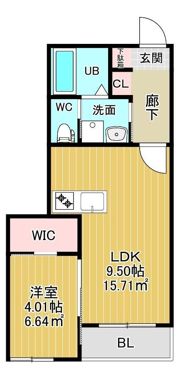 BRAVE BASE長府侍町の間取り画像