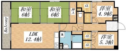 ファミール別府の間取り画像