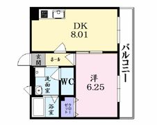 アンプルール クラージュ 松長の間取り画像