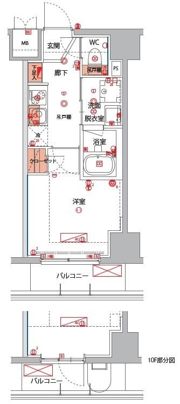 ハーモニーレジデンス横浜大通り公園EIRAKUの間取り画像